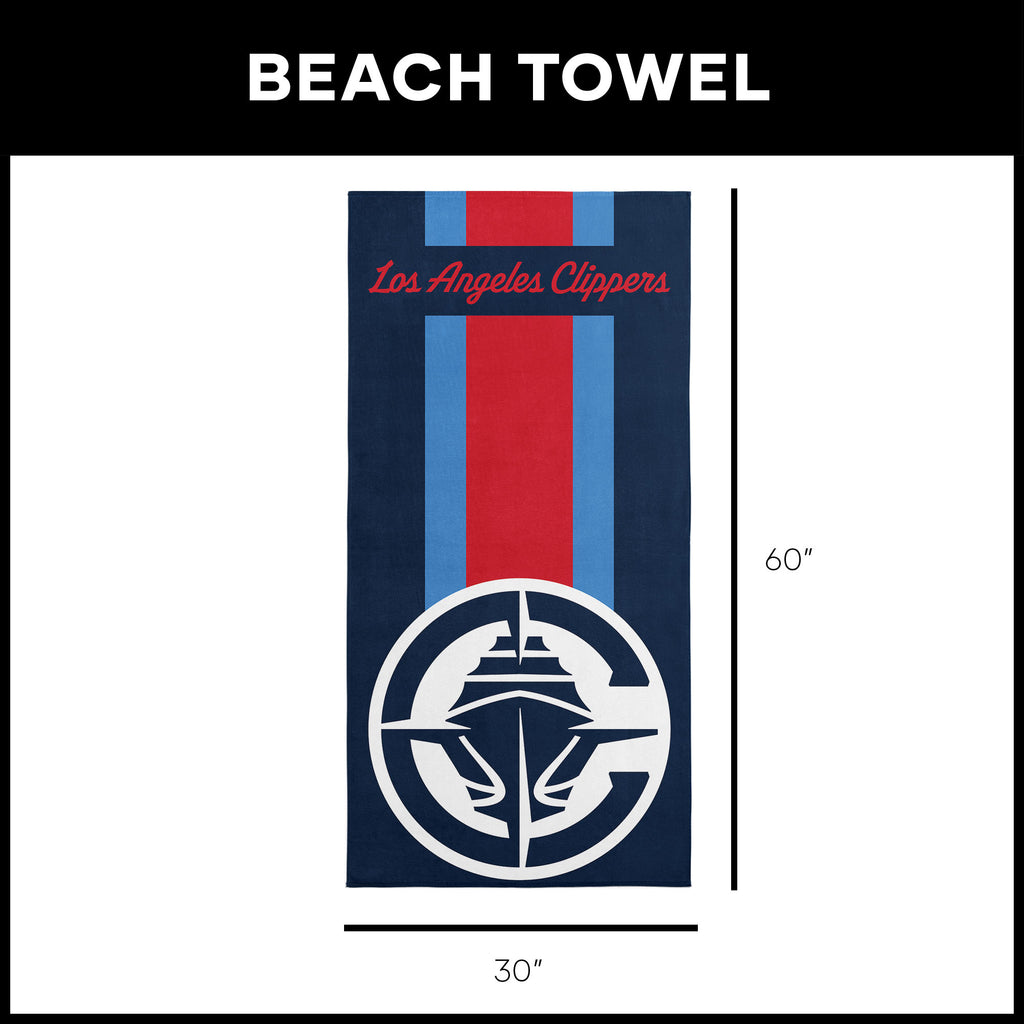 Los Angeles Clippers NBA Zone Read Beach Towel 30 X 60 Inches - Northwest