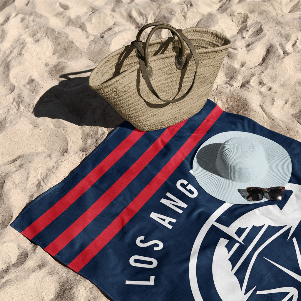 Los Angeles Clippers NBA Stripes Beach Towel 30 X 60 Inches - Northwest