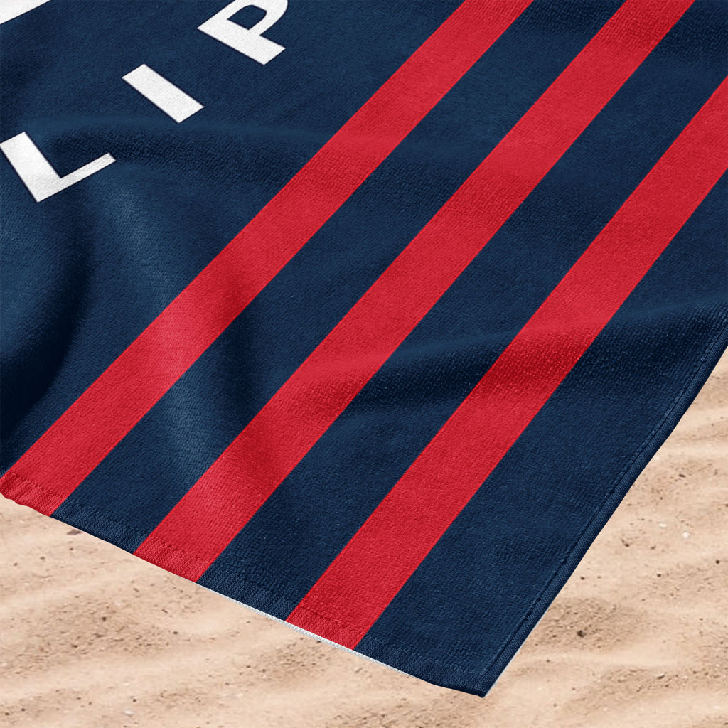 Los Angeles Clippers NBA Stripes Beach Towel 30 X 60 Inches - Northwest