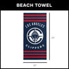 Los Angeles Clippers NBA Stripes Beach Towel 30 X 60 Inches - Northwest