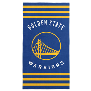 Golden State Warriors NBA Stripes Beach Towel 30 X 60 Inches - Northwest
