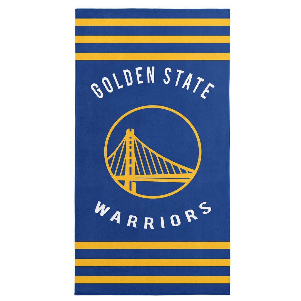 Golden State Warriors NBA Stripes Beach Towel 30 X 60 Inches - Northwest