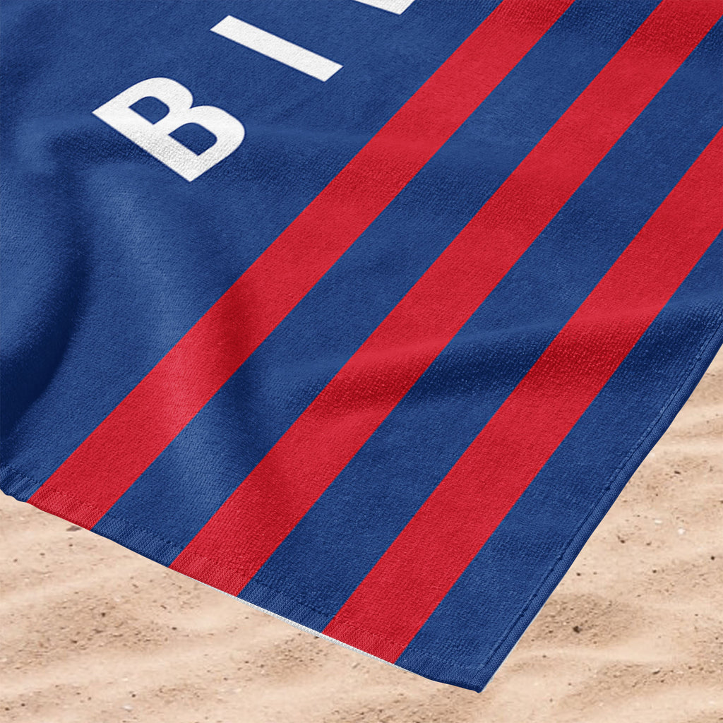 Buffalo Bills NFL Stripes Beach Towel 30 X 60 Inches - Northwest