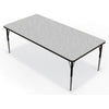 Activity Table - 36''X72'' Rectangle - Gray Nebula Top Surface - Black Edgeband - BALT
