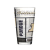 Purdue Boilermakers Pint Glass 16oz Quilted Stained Boxed - Logo Brands