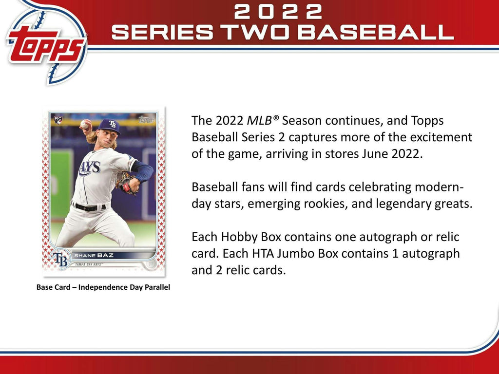 2022 Topps MLB Baseball Series 2 Hobby Box - Factory Sealed