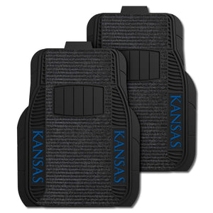 Fanmats - University of Kansas 2-pc Deluxe Car Mat Set 21''x27''