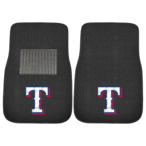 Fanmats - MLB - Texas Rangers 2-pc Embroidered Car Mat Set 17''x25.5''
