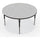 Activity Table - 48'' Round - Gray Nebula Top Surface - Black Edgeband - BALT