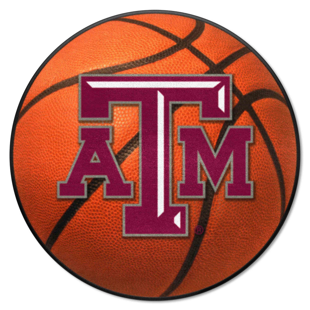 Fanmats - Texas A&M University Basketball Mat 27'' diameter