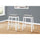 Bar Stool, Set Of 2, Bar Height, Saddle Seat, White Wood - Monarch