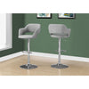 Bar Stool, Swivel, Bar Height, Adjustable, Chrome - Monarch