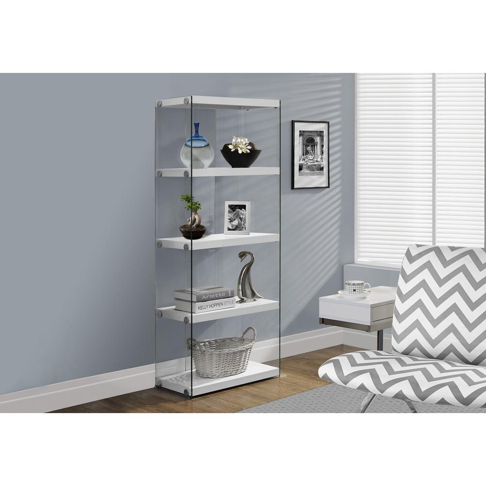 Bookshelf, Bookcase, Etagere, 5 Tier, 60H, Office, Bedroom - Monarch
