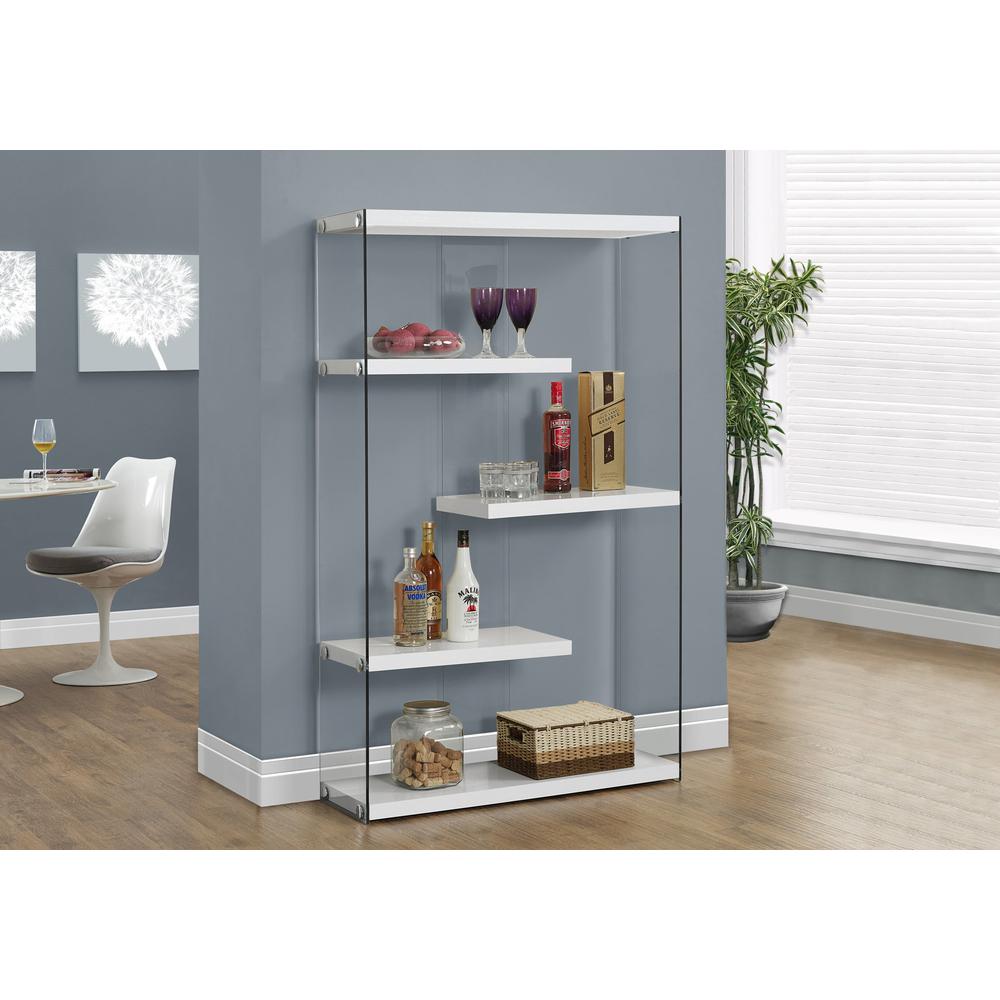 Bookshelf, Bookcase, Etagere, 5 Tier, 60H, Office, Bedroom - Monarch