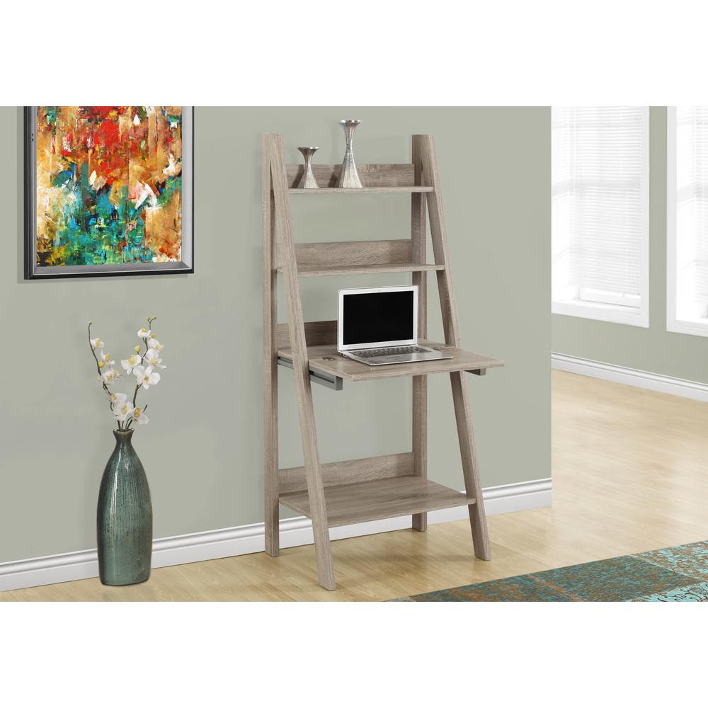 Computer Desk, Home Office, Laptop, Leaning, Storage Drawers, 61H, Work - Monarch