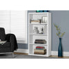 Bookshelf, Bookcase, Etagere, 5 Tier, 48H, Office, Bedroom, White Laminate - Monarch