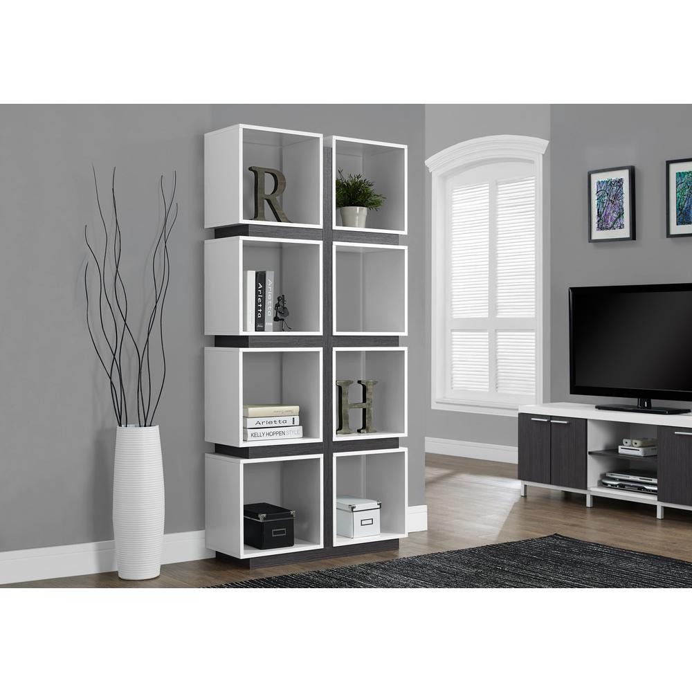 Bookshelf, Bookcase, Etagere, 5 Tier, 71H, Office, Bedroom - Monarch