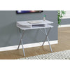 Computer Desk, Home Office, Laptop, Storage Shelves, 31L, Work, White Laminate - Monarch
