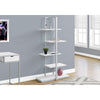 Bookshelf, Bookcase, Etagere, 5 Tier, 60H, Office, Bedroom, White Laminate - Monarch