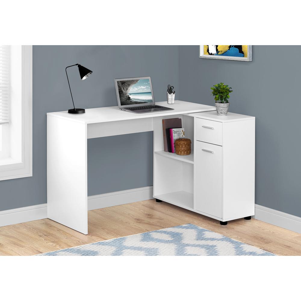 Computer Desk, Home Office, Corner, Storage Drawers, 46L, L Shape, Work - Monarch
