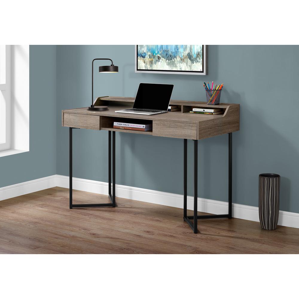 Computer Desk, Home Office, Laptop, Storage Drawers, 48L, Work, Brown Laminate - Monarch