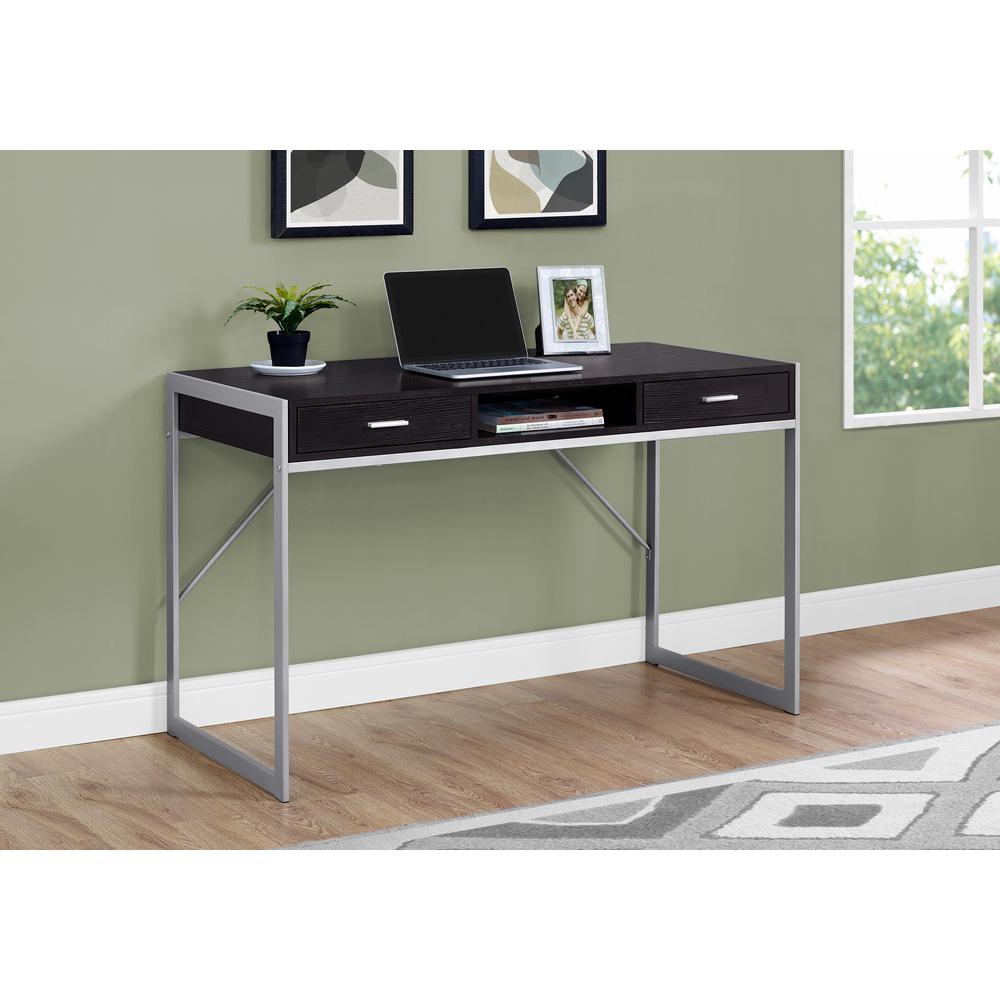 Computer Desk, Home Office, Laptop, Storage Drawers, 48L, Work, Brown Laminate - Monarch