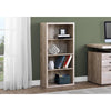 Bookshelf, Bookcase, Etagere, 5 Tier, 48H, Office, Bedroom, Beige Laminate - Monarch