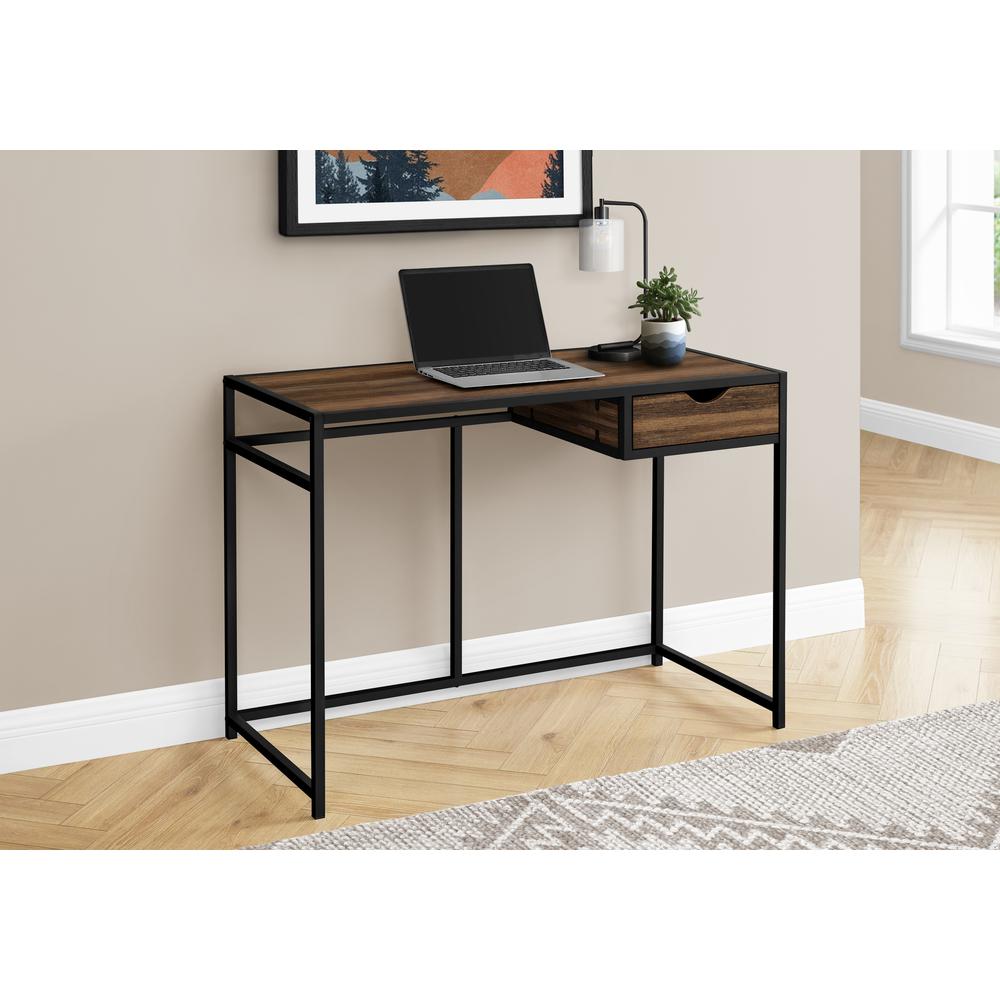 Computer Desk, Home Office, Laptop, Storage Drawer, 42L - Monarch