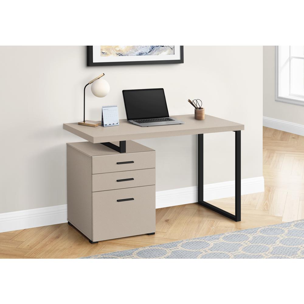 Computer Desk, Home Office, Laptop, Left, Right Set-up, Storage Drawers, 48L - Monarch