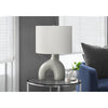 25''H, Table Lamp, Grey Ceramic, Ivory / Cream Shade, Contemporary, Modern - Monarch