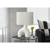 25''H, Table Lamp, White Ceramic, Ivory / Cream Shade, Contemporary, Modern - Monarch