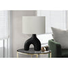 25''H, Table Lamp, Black Ceramic, Ivory / Cream Shade, Contemporary, Modern - Monarch
