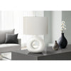 24''H, Table Lamp, White Ceramic, Ivory / Cream Shade, Contemporary, Modern - Monarch