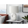 26''H, Table Lamp, White Ceramic, Ivory / Cream Shade, Contemporary, Modern - Monarch