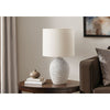 17''H, Table Lamp, Ivory Ceramic, Ivory / Cream Shade, Contemporary, Modern - Monarch
