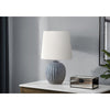 Lighting, 19''H, Table Lamp, Grey Resin, Ivory / Cream Shade, Transitional - Monarch