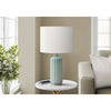 23''H, Table Lamp, Ivory / Cream Shade, Green Ceramic, Contemporary, Modern - Monarch