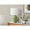 22''H, Table Lamp, Green Ceramic, Ivory / Cream Shade, Contemporary, Modern - Monarch