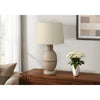 Lighting, 25''H, Table Lamp, Beige Resin, Beige Shade, Contemporary, Modern - Monarch