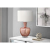 26''H, Table Lamp, Dusty Rose Glass, Ivory / Cream Shade, Contemporary, Modern - Monarch