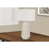 =''Lighting, 33''''H, Table Lamp, Ivory / Cream Shade, Cream Ceramic, Contemporary - Monarch