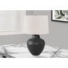 Lighting, 26''H, Table Lamp, Black Metal, Ivory / Cream Shade, Transitional - Monarch