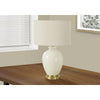 =''Lighting, 26''''H, Table Lamp, Ivory / Cream Shade, Cream Ceramic, Transitional - Monarch