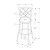 Bar Stool, Set Of 2, Swivel, Bar Height, Black - Monarch