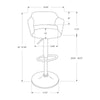 Bar Stool, Swivel, Bar Height, Adjustable, Black - Monarch