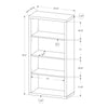 Bookshelf, Bookcase, Etagere, 5 Tier, 48H, Office, Bedroom, Brown Laminate - Monarch