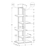 Bookshelf, Bookcase, Etagere, 5 Tier, 60H, Office, Bedroom, Brown Laminate - Monarch