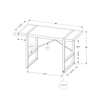 Computer Desk, Home Office, Laptop, 48L, Work, Grey Laminate, Black - Monarch
