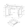Computer Desk, Home Office, Laptop, Storage Drawers, 48L, Work, White Laminate - Monarch