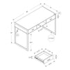 Computer Desk, Home Office, Laptop, Storage Drawers, 48L, Work, White Laminate - Monarch